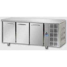 Tavolo Refrigerato Temperatura Positiva 3 Sportelli GN 1/1 con Piano Superiore profondità cm 70